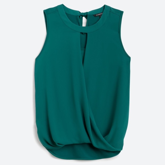 EUC - 41 Hawthorn Clearwater Mixed Material Surplice Blouse (S) - Picture 1 of 10